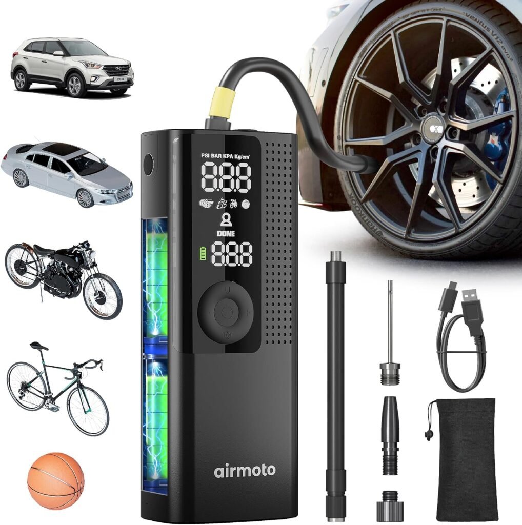 Airmoto Tire Inflator Portable Air Compressor Review: Reliable Air Pump for Your Vehicle Needs