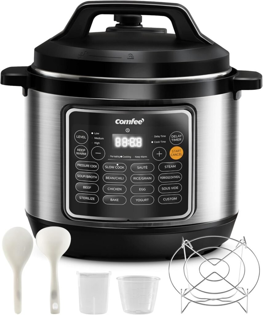 COMFEE’ Pressure Cooker 8 Quart Review: Efficient Cooking with 16 Functions