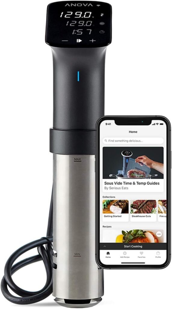 Anova Culinary Sous Vide Precision Cooker Pro Review, 1200 Watts, Black and Silver