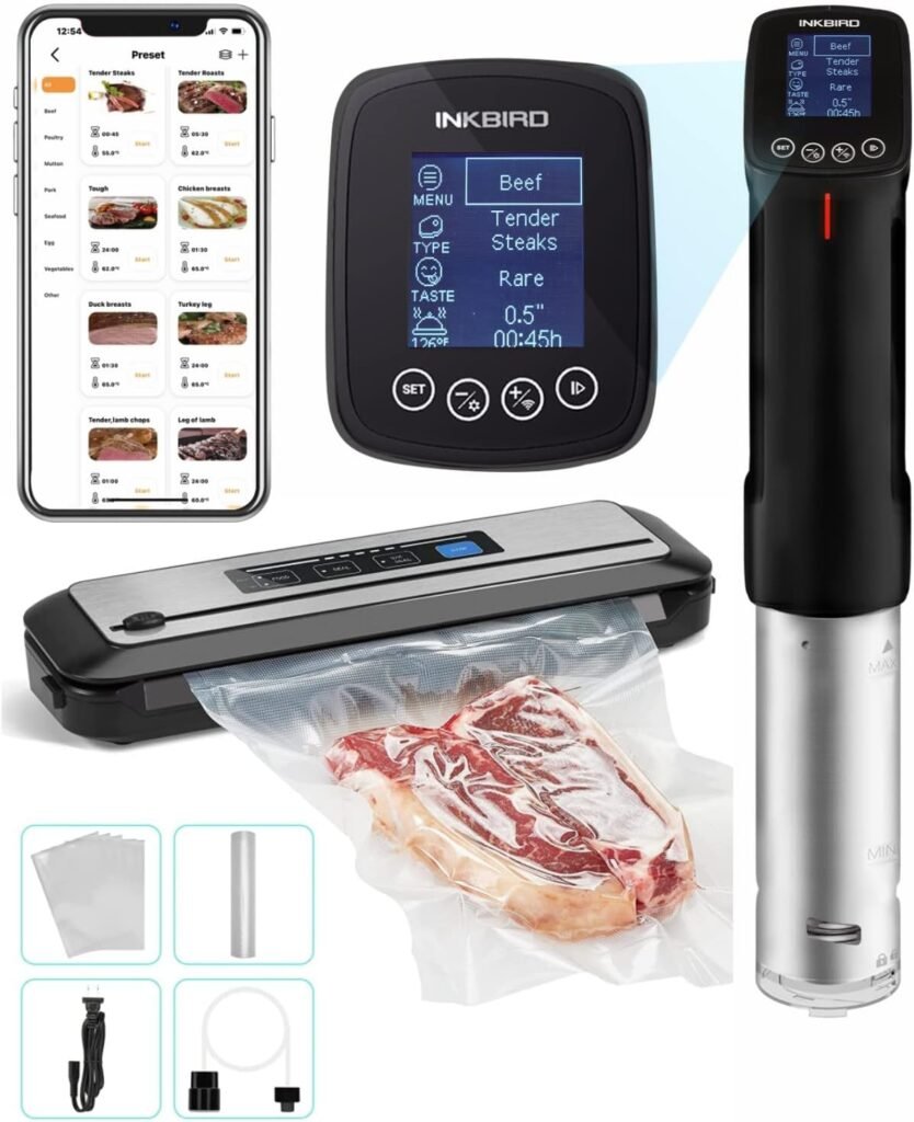 INKBIRD WIFI Sous Vide Cooker ISV-100W Review, 1000W Immersion Circulator with WiFi Recipes