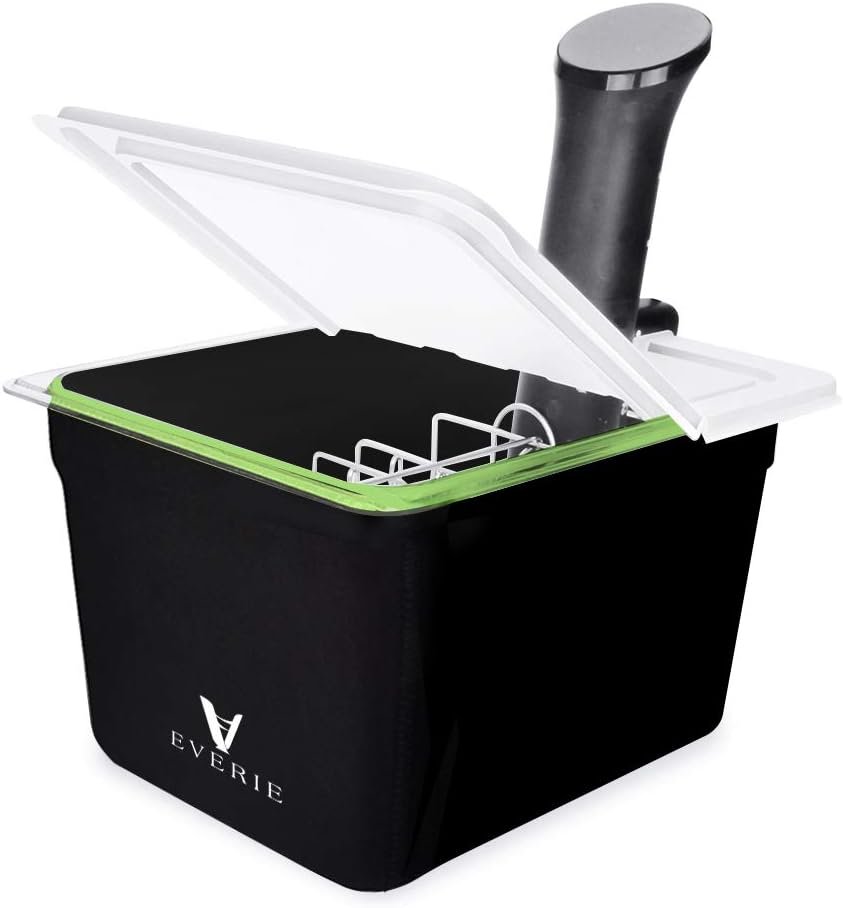 EVERIE Sous Vide Container 12 Quarts Review: Collapsible Lid, Rack, Insulation Sleeve for Anova
