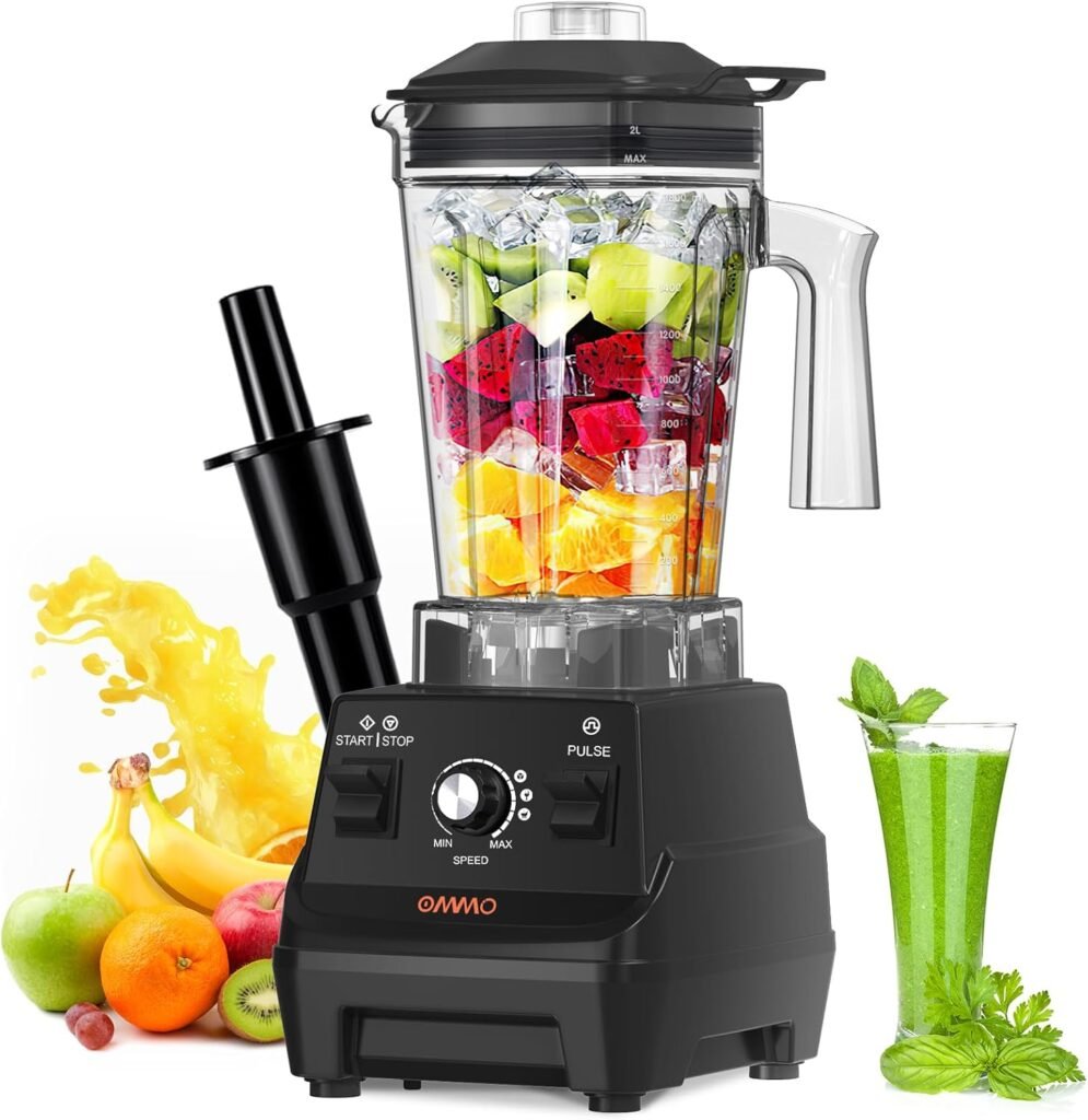 OMMO Blender 1800W Review: High-Speed 60oz Countertop Blender for Smoothies, Ice and Nuts