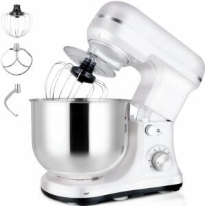 Stand mixer 5-qt, 6+p speed tilt head food mixer 300w dough mixer with stainless steel bowl,dough hook